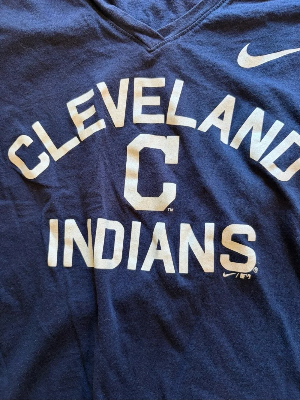 Nike Navy Tee with Red Trim and White Logo